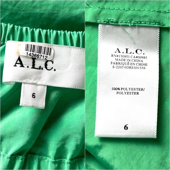 ALC Flutter Short Sleeve V-Neck Empire Waist Front Tie Ruffle Tier Maxi Gown 6 - Picture 13 of 16